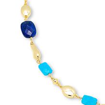 Connie Craig Carroll Jewelry Kristen Blue Gemstone Station Necklace