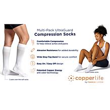 Copper Life 4-Pair Unisex Mixed Ankle & OTC Compression Socks