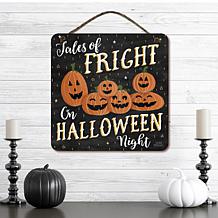 Courtside Market 12" x 12" Haunted Halloween Hanging Sign