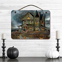 Courtside Market 12" x 16" Haunted House Hanging Sign