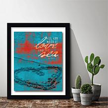 Courtside Market 8x10 Framed Wall Art - All You Need Is Love & the Sea