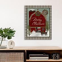 Courtside Market Barn Christmas Farm 18x26 Canvas Wall Art
