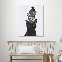 Courtside Market Black Cat 20x24 Gallery-Wrapped Canvas