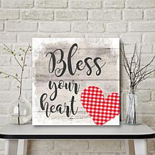Courtside Market Bless Your Heart 30x30 Canvas Wall Art