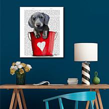 Courtside Market Buckets of Love Dachshund 30x40 Canvas Wall Art