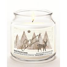 Courtside Market Candle w/ Essential Oils + Lid - Merry Christmas Deer