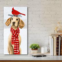 Courtside Market Christmas Dog 24x48 Canvas Wall Art