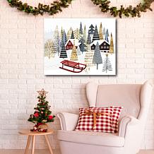 Courtside Market Christmas Woodland IV 20x24 Canvas Wall Art