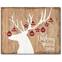Courtside Market Dashing Through The Snow Canvas Wall Art