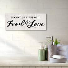 Courtside Market Food & Love Canvas Wall Art - 12" x 24"