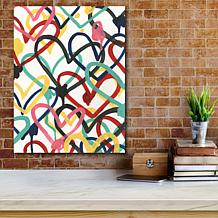 Courtside Market Heart Scribbles I 20x24 Canvas Wall Art