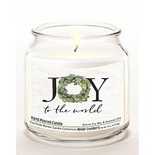 Courtside Market Joy To The World Soy Wax Candle in Glass Jar with Lid
