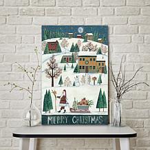 Courtside Market Merry Christmas 24x36 Canvas Wall Art