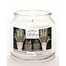 Courtside Market Merry Christmas Cardinals Wax Candle with Brushed Lid