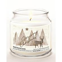 Courtside Market Merry Christmas Deer Infused Soy Candle in Glass Jar
