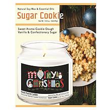 Courtside Market Merry Christmas Infused Wax Candle with Silver Lid