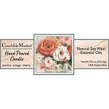 Courtside Market Naive Bouquet I Circular Candle Glass - 9.6 oz.