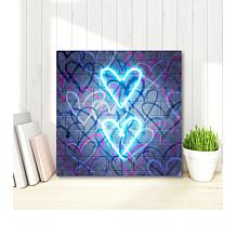 Courtside Market Neon Heart I 24x24 Canvas Wall Art