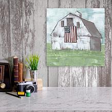 Courtside Market Old Glory or The Barn Canvas Wall Art - 24" x 24"