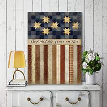 Courtside Market Patriotic Quilted Canvas Wall Art - 30" x 40"