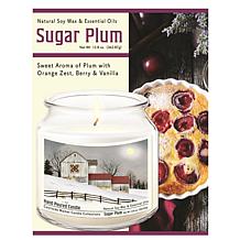 Courtside Market Quilted Barn  Candle Glass Jar with Silver Lid