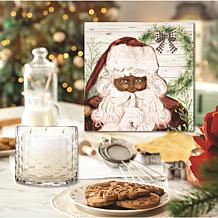 Courtside Market Santa Artboard & 13.5 oz. 3-Wick Candle