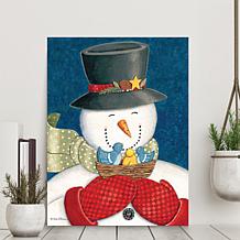 Courtside Market Snowman II 16x20 Canvas Wall Art