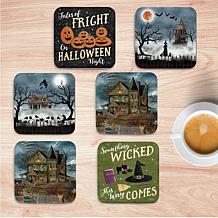 Courtside Market Spooky Halloween 4" x 4" Coaster Set