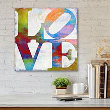 Courtside Market Staked love 16x16 Canvas Wall Art