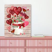 Courtside Market Valentine Bucket 16x20 Canvas Wall Art
