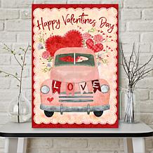 Courtside Market Valentine Truck 24x36 Canvas Wall Art