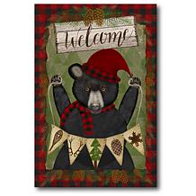 Courtside Market Welcome Bear Canvas Wall Art