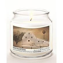 Courtside Market White Barn Holiday Wax Candle in Glass Jar with Lid