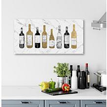 Courtside Market Wine Bottle Canvas Wall Art - 24" x 48"