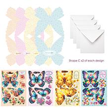 Craft Buddy Butterfly Cards and Envelopes - Set of 32