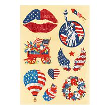Craft Buddy Celebrate America Crystal Art Stickers - Set of 58