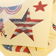 Craft Buddy Celebrate America Crystal Art Stickers - Set of 58