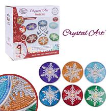 Craft Buddy Crystal Art 6-piece Snowflake Coasters Kit