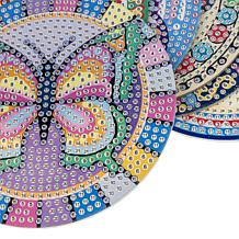 Craft Buddy Crystal Art Butterfly Coasters - Set of 6