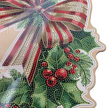 Craft Buddy Crystal Art Candy Cane Bow Wreath Kit