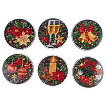 Craft Buddy Crystal Art Christmas 6-piece Coaster Set
