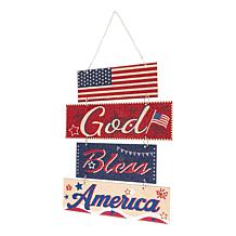 Craft Buddy Crystal Art God Bless America 12" x 24" Hanging Sign Kit