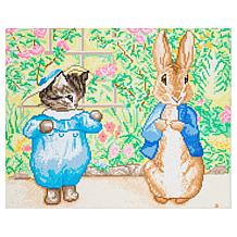 Craft Buddy Crystal Art Peter Rabbit, Kitten, & Bunnies 2pk Canvas Kit