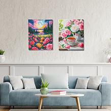 Craft Buddy Crystal Art Set of 2 Framed Canvas Kits