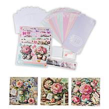 Craft Buddy Crystal Art Vintage Floral Card Set