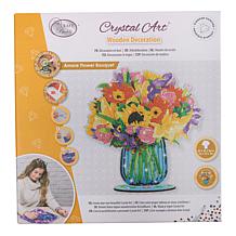 Craft Buddy Crystal Art Wooden Floral Vase Decoration