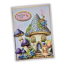 Craft Buddy Paper Craft Fairy Mushroom House Card Set
