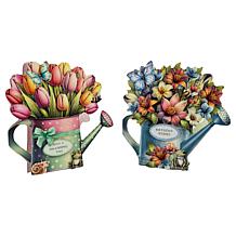 Craft Buddy Sunny Day Floral Watering Can Shaped Card Kit
