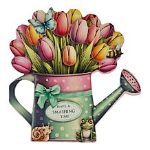 Craft Buddy Sunny Day Floral Watering Can Shaped Card Kit