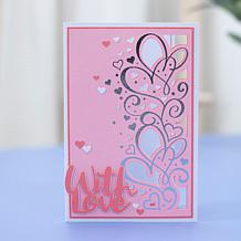 Crafters Companion Cutting Edge Die & Foil Rub Ons - Hearts & Stars